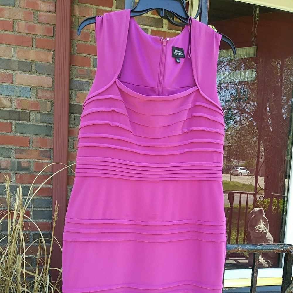 Adrianna Papell Dress /Magenta/ Size12/14